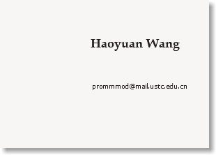  Haoyuan Wang prommmod@mail.ustc.edu.cn 