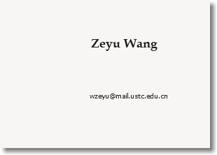  Zeyu Wang wzeyu@mail.ustc.edu.cn