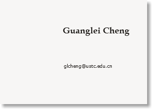  Guanglei Cheng glcheng@ustc.edu.cn