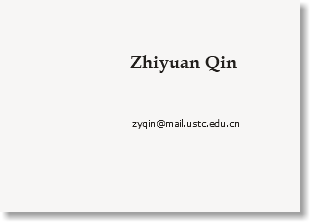 Zhiyuan Qin zyqin@mail.ustc.edu.cn