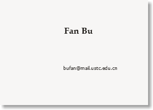  Fan Bu bufan@mail.ustc.edu.cn