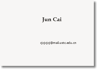  Jun Cai cjcjcjcj@mail.ustc.edu.cn