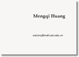  Mengqi Huang ustcmq@mail.ustc.edu.cn